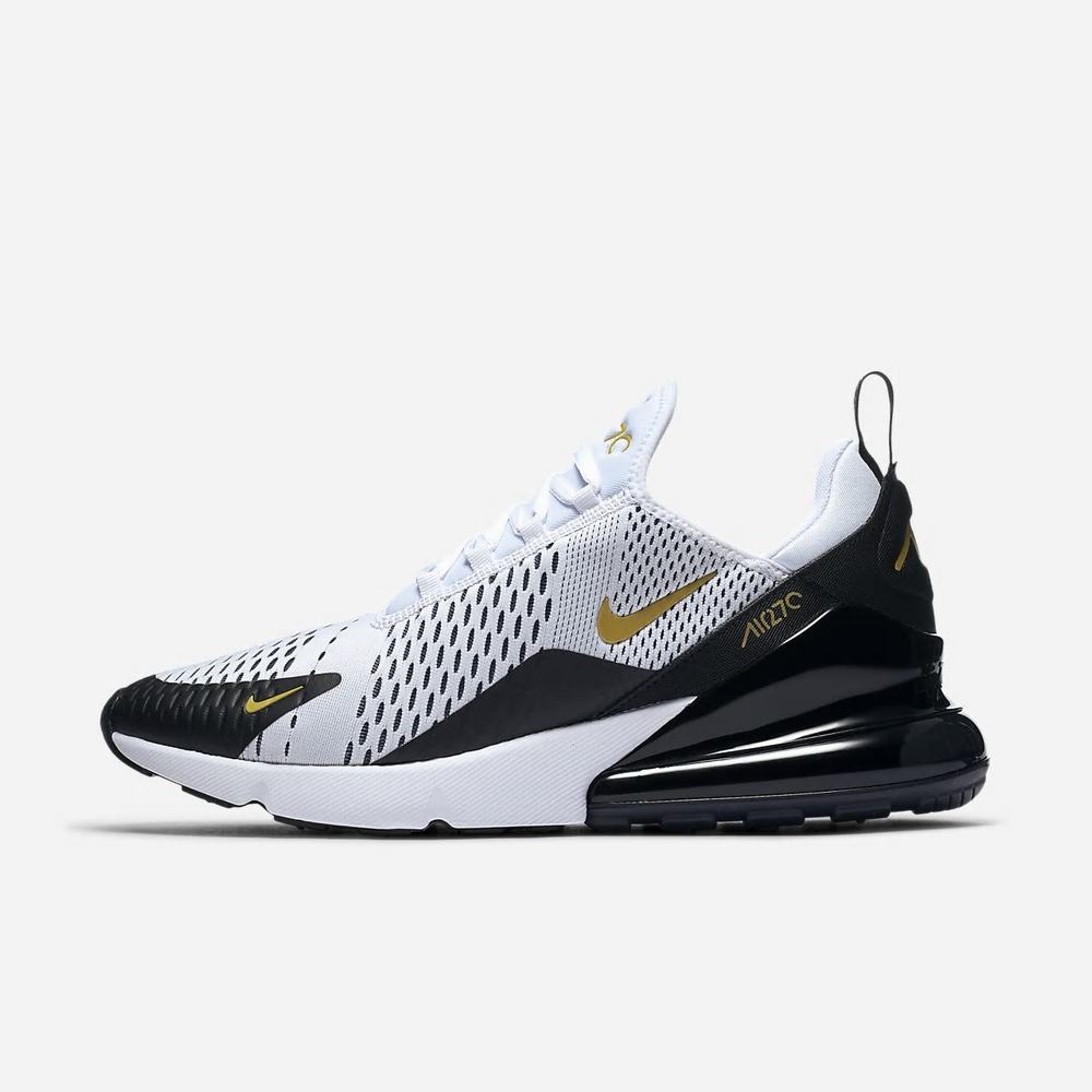 Sneakers Nike Air Max 270 Blanche 2756-340 White/Black/Metallic Gold Homme | LTF-90249018